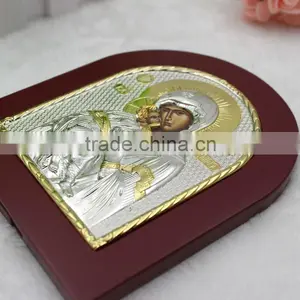 Virgin Mary Vladimir Silver Icon thumbnail-3
