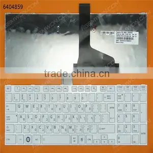 Original Laptop Keyboard for TOSHIBA L850 WHITE FRAME WHITE Layout Hebrew thumbnail-1