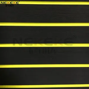 NEKEKE Black + Yellow Stripe EVA Foam Sheet Deck Pad Cheap Outdoor Decking thumbnail-1