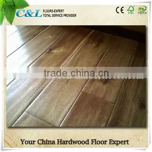 Factory Manufacture Handscraped Solid Acacia Hardwood Floor thumbnail-1