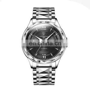 LIGE 6809 Mens Automatic Mechanical Watches 100m Waterproof Date Clock Diving Wristwatch Stainless Steel Watch thumbnail-2