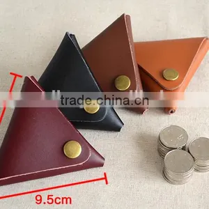 Guangzhou Wholesale Mini Convenient and Practical Genuine Leather Coin Holder Purse With Snap Button thumbnail-3