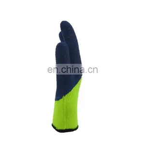 Best Selling Acrylic Knitted Cuff Wrinkle Latex Coated Safety Working Gloves thumbnail-3