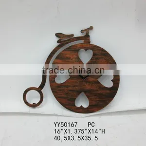 Rusty Metal Bike Clock for Wall Decoration, Cheap Clock thumbnail-1