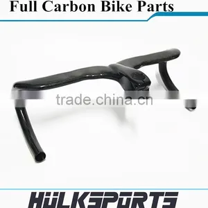 NEW Design Glossy Surface 3k Carbon Road Bike Handlebar 80/90/100/110mm Handlebar Integrated With Cheap Price thumbnail-1
