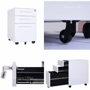 Steel Suspension Filing Cabinet A4/Foolscap for Corporate HR Departments | 4-Drawer Lockable Archival Cupboard | Grey & White thumbnail-5