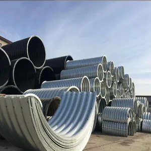 Large Size 1000mm 1200mm Hot Dip Zinc Corrugated Metal Culvert Pipe Q235 Galvanized Corrugated Steel Pipe thumbnail-3