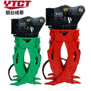 China Factory Supplying Hydraulic Log Wood Grapple Excavator Log Grab Stone Grapple Excavator Attachment thumbnail-1