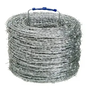 Industrial Barbed Wire Fence - Hot Dipped Galvanized Surface for Durability thumbnail-1