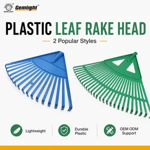OEM Plastic Leaf Rake With Custom Color Logo and Handle for Garden Tool Importers and Dealers thumbnail-1