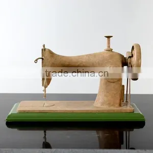 Home Decoration Bronze Sewing Machine Statue Female Figure Sculpture Patented thumbnail-3