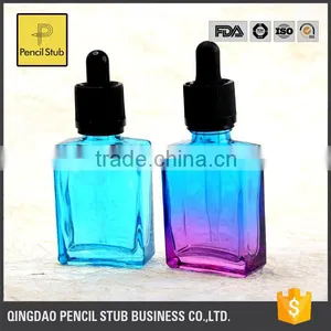 Glass Dropper Bottles 30ml Blue and Gradully Empty Glass Bottles With Dropper With Childproof Evident Cap e Liquid Bottle thumbnail-2