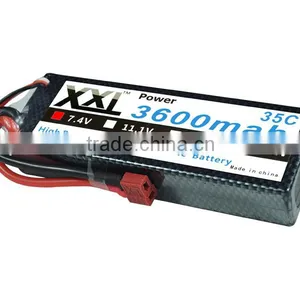 XXL High Discharge Rate 35C 3600mah 7.4V Lipo Battery for rc Hobby thumbnail-2