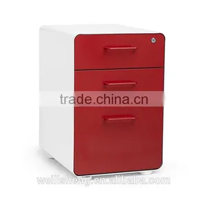 WLS New Deisgn 3 Drawer Colorful Office Metal Pedestal thumbnail-3