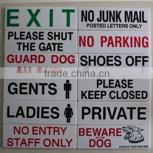 Warning Board Adhesive Plastic Sign thumbnail-1