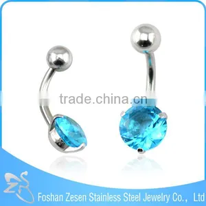 2016 New Arrival Surgical Steel Heart Zircon Hypoallergenic Clip on Belly Button Rings thumbnail-6