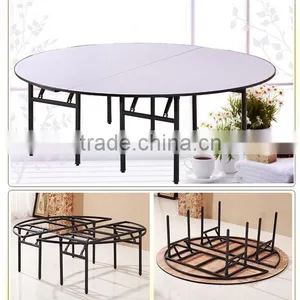 Plywood Round White Restaurant Buffet Table thumbnail-4