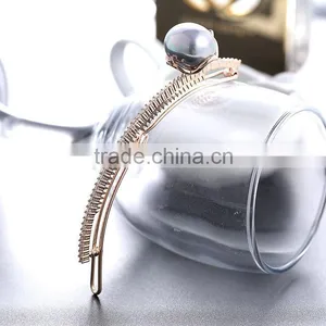 Brand Design Elegant Charm Pearl&crystal Headdress Accessory Headwear Wedding Jewelry Hairwear Woman Girl 18K Gold Hair Clips thumbnail-2
