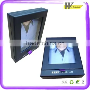 Factory Price Magnetic Flip Cardboard Gift Box With Transparent Window and Ribbon thumbnail-1