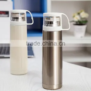 Bullet Shape Vacuum Mug Bottle With Handle Lid thumbnail-1