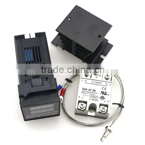 Dual Digital PID Temperature Controller Kit REX-C100 With SSR-40DA + Heat Sink + 2m Quality K Probe thumbnail-2