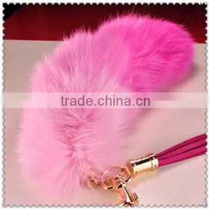 Orange Color Fox Tail For Bag Accessories thumbnail-3