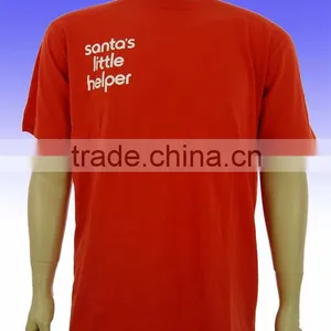 Printing Plain Cotton Red Short Sleeve T-shirt Made in China thumbnail-3
