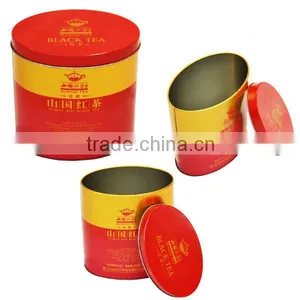 Elliptical Tin Box For Tea Packaging thumbnail-1