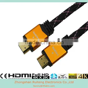 V2.0 Yellow Hdmi Cable With Ethernet and Gold Connector Support 3D and 4K thumbnail-1
