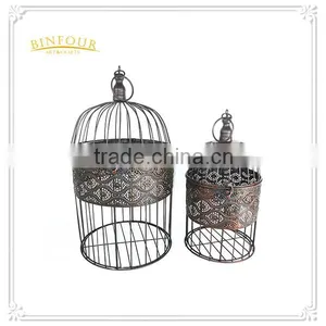 Antique Metal Bird Cage Decorations Series Cage Flower Planter thumbnail-6