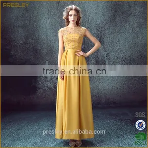 Presley Oem 2016 New Gorgeous Beaded Long Evening Dress Neck in Tulle thumbnail-2
