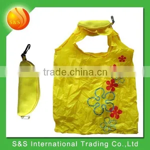Promotional Eco Reusable Recycled Fruit Bag Nylon Polyester Folding Shopping Bag thumbnail-1