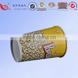 Disposable Enviromental White Cardboard Paper Laminating Popcorn Bucket thumbnail-1
