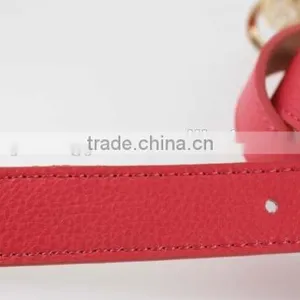 2015 Fashion Pink PU Leather Women Jeans Belt With Gold Buckles in YiWu thumbnail-6