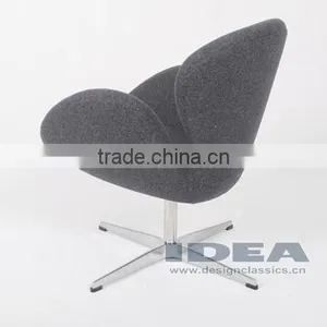 Replica Swan Chair - Grey Fabric thumbnail-5