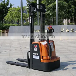 Factory Price Offer Full Electric Powered Forklift Pallet Stacker (CDD14) thumbnail-1