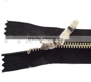 5# Metal Aluminum Zipper Fastener Close End Plated Auto Lock Fancy Zipper Slider Jacket Zipper thumbnail-2