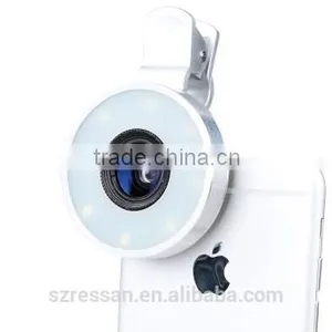 Universal Clip-On Selfie LED Light With Colored Filters And Camera Lens Kit For Smart Phones Tablets thumbnail-1