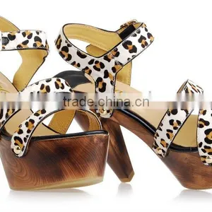 Women Models Horse Hair Wedged Designers Girls Block Heel Sandals thumbnail-3