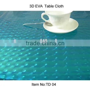 Pearlecent Aqua EVA Table Covers Film,transparent Plastic Cover thumbnail-1