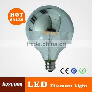 2015 Hot 2700K G125 Globe 6w Mirror Led Filament Led Bulb Light With IC Driver thumbnail-1
