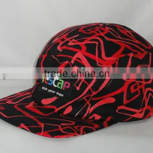 Print Pattern 5 Panel Hats Wholesale thumbnail-2