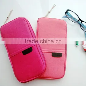 Soft Nylon Women Travel Passport Holder Mobile Case / Travel Card Holder thumbnail-2