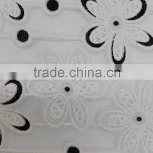 White Color Wholesale Garment Compound Fabric Burnt-out Fabric thumbnail-1