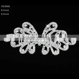 2015 Wholesale Butterfly Rhinestone Apparel Applique for Wedding Dress thumbnail-1