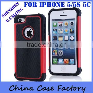 2014 Hot Design Soft Silicon Case With Hard Back Case For IPhone 5 5S thumbnail-3