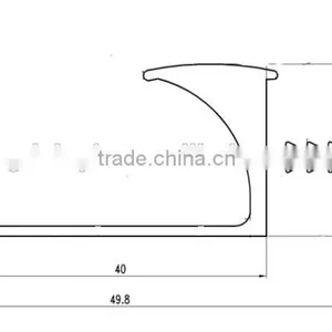 Good Quality Anodized and Brushed Handle L Shaped Handle Aluminum Frame Profile for Kitchen Cabinets by China Manufacotory thumbnail-2