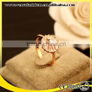 High Quality Single Zircon Stone Ring, Large Stone Rings thumbnail-1