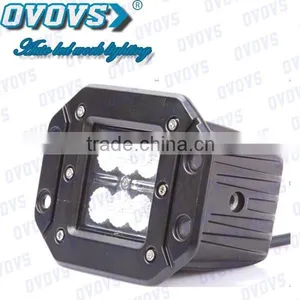 12V 24V Flush Mount 18W Led Work Light With Sopt/Flood Beam for Jeep Wrangler, SUV, Truck thumbnail-1
