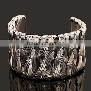 New Open Super Wide Cuff Bangle Bracelet Fashion Jewelry Gold Tone thumbnail-2